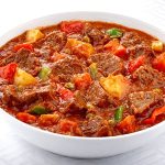colorful and delicious beef caldereta