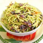 healthy broccoli slaw in a bowl