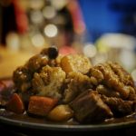 japanese curry on a plate with rice