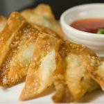 panara shrimp wonton with sauce in a plate
