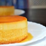 custard cake on a plate